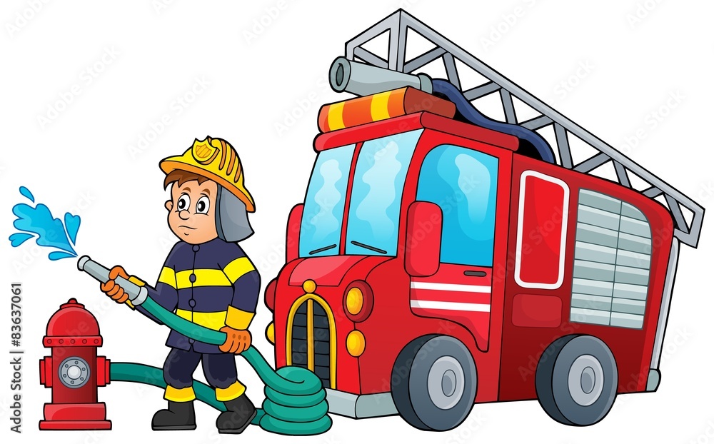 Fototapeta premium Firefighter theme image 3