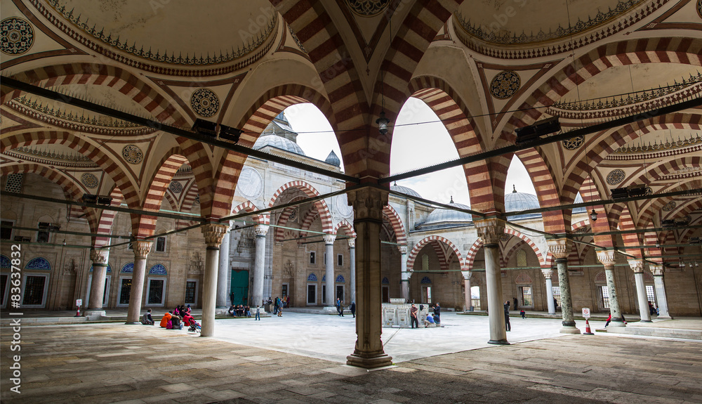 Yard of Edirne Selimiye Mosque