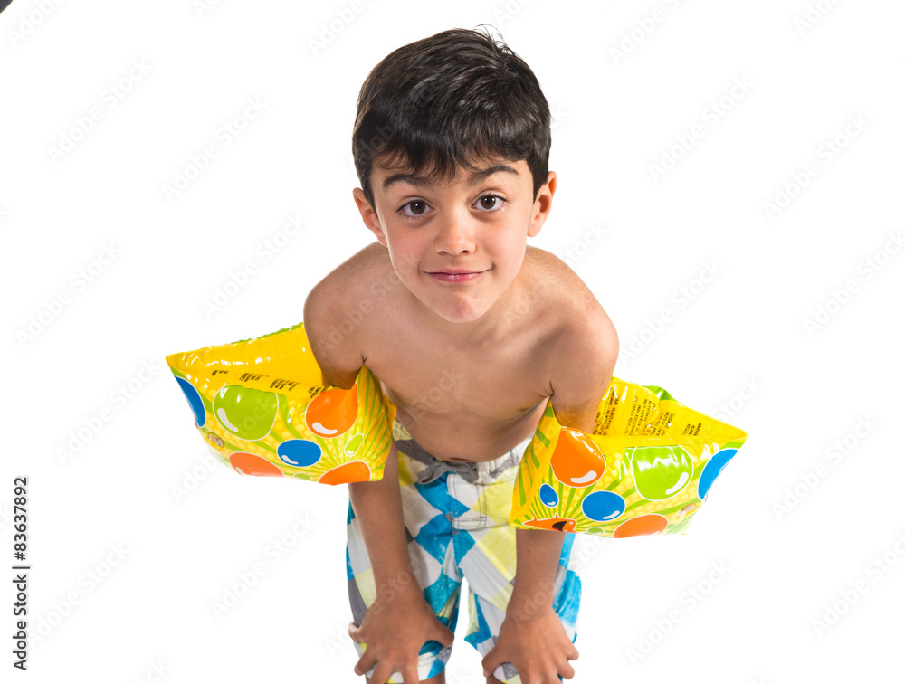 Obraz premium Happy child in swimsuit