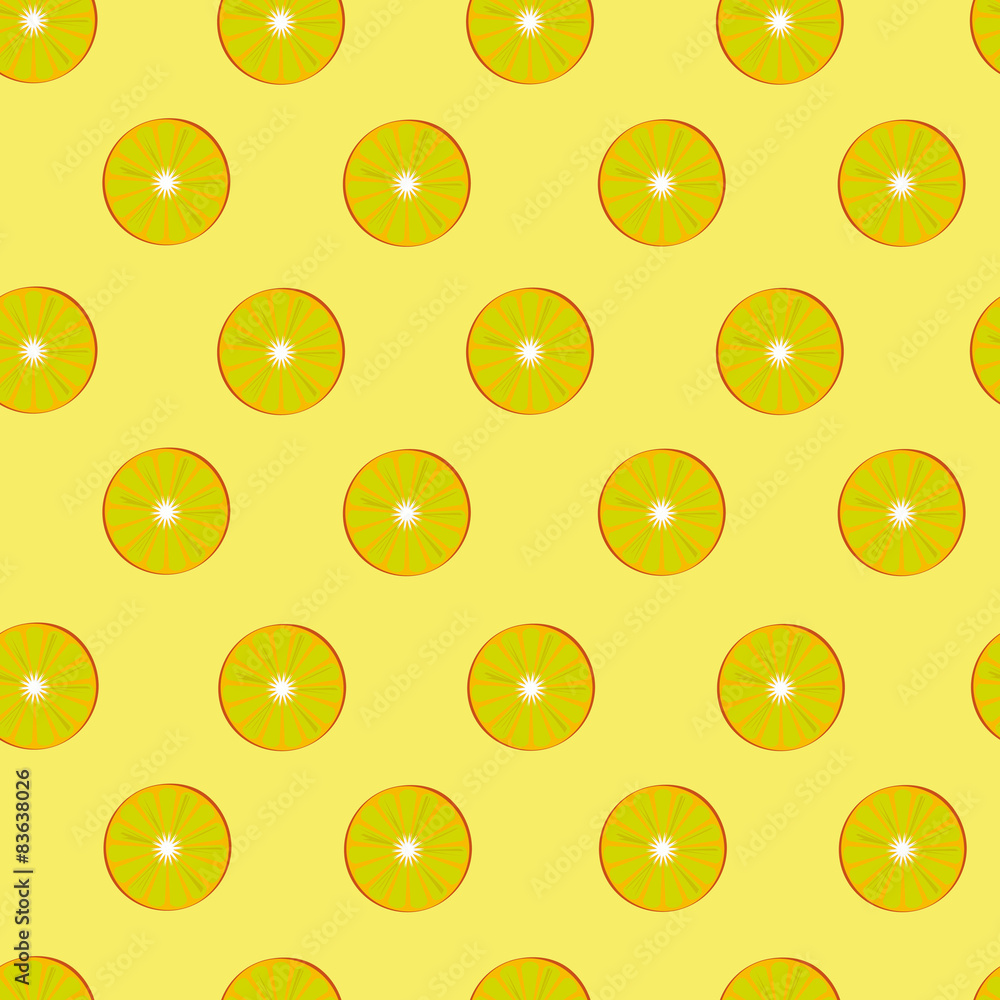 Seamless pattern.lemons on a yellow background.
