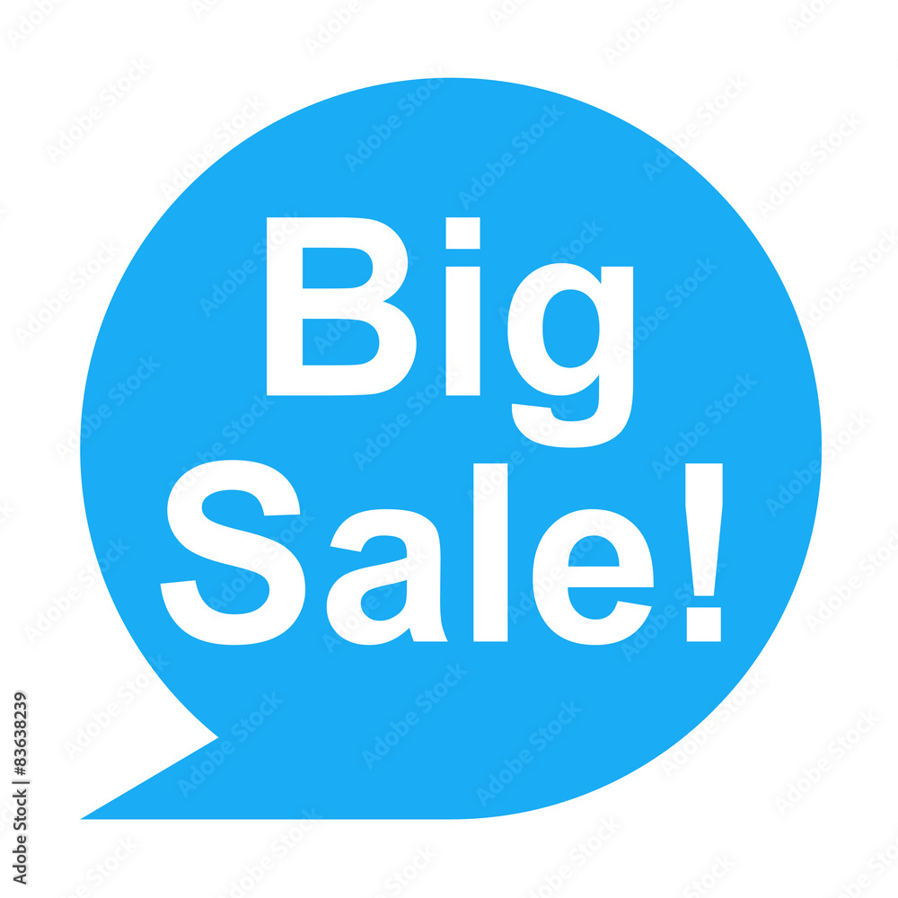 Icono texto Big Sale! azul Icono texto Big Sale! azul