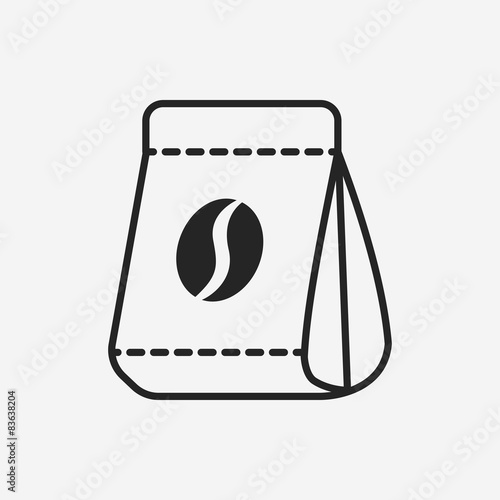 coffee bean bag icon