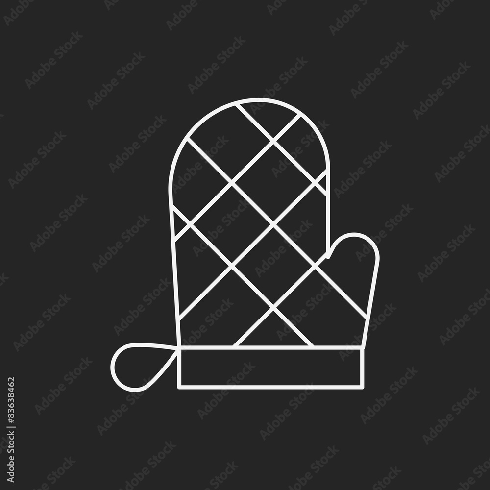 baking gloves line icon baking gloves line icon