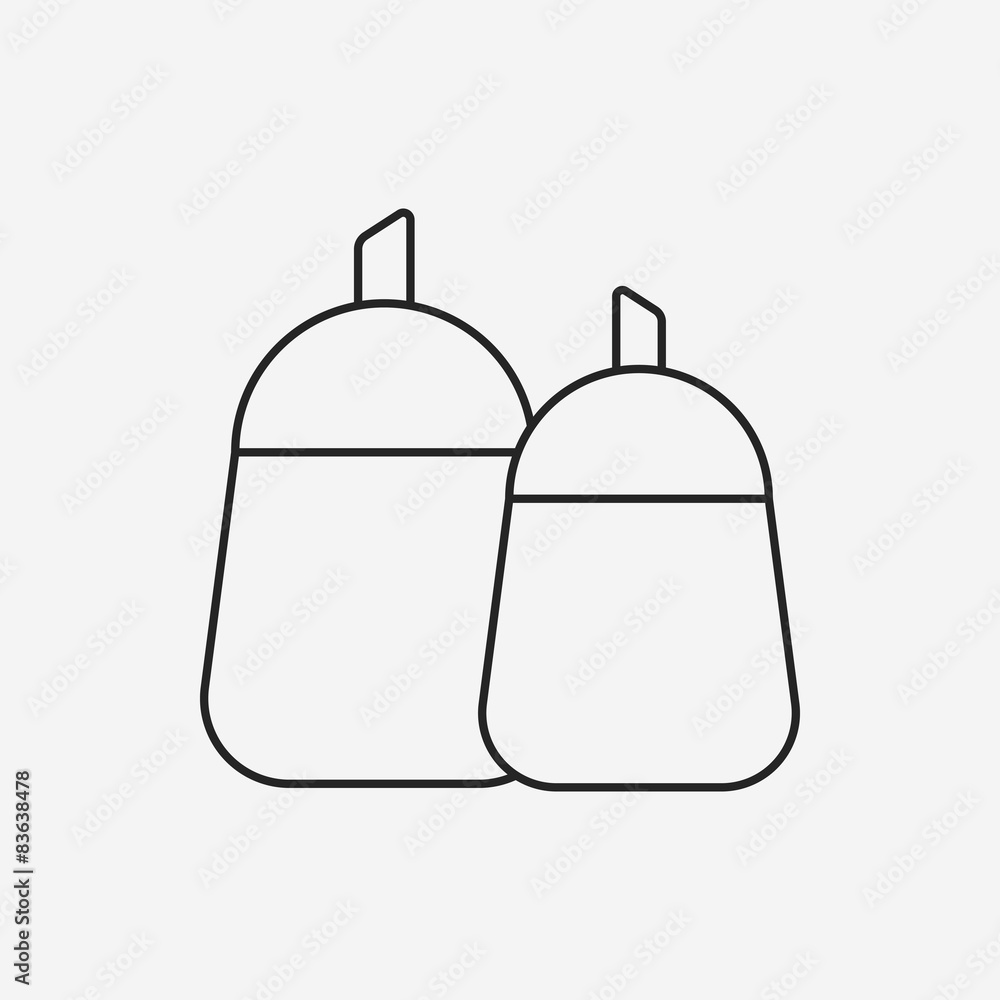 Obraz premium sauce bottle line icon