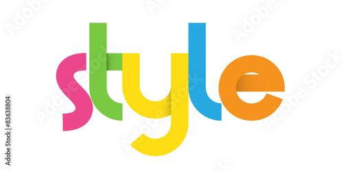 Colourful Vector Letters Icon STYLE