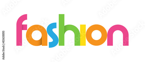 Colourful Vector Letters Icon FASHION