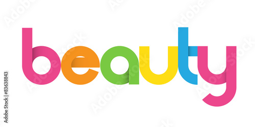 Colourful Vector Letters Icon BEAUTY