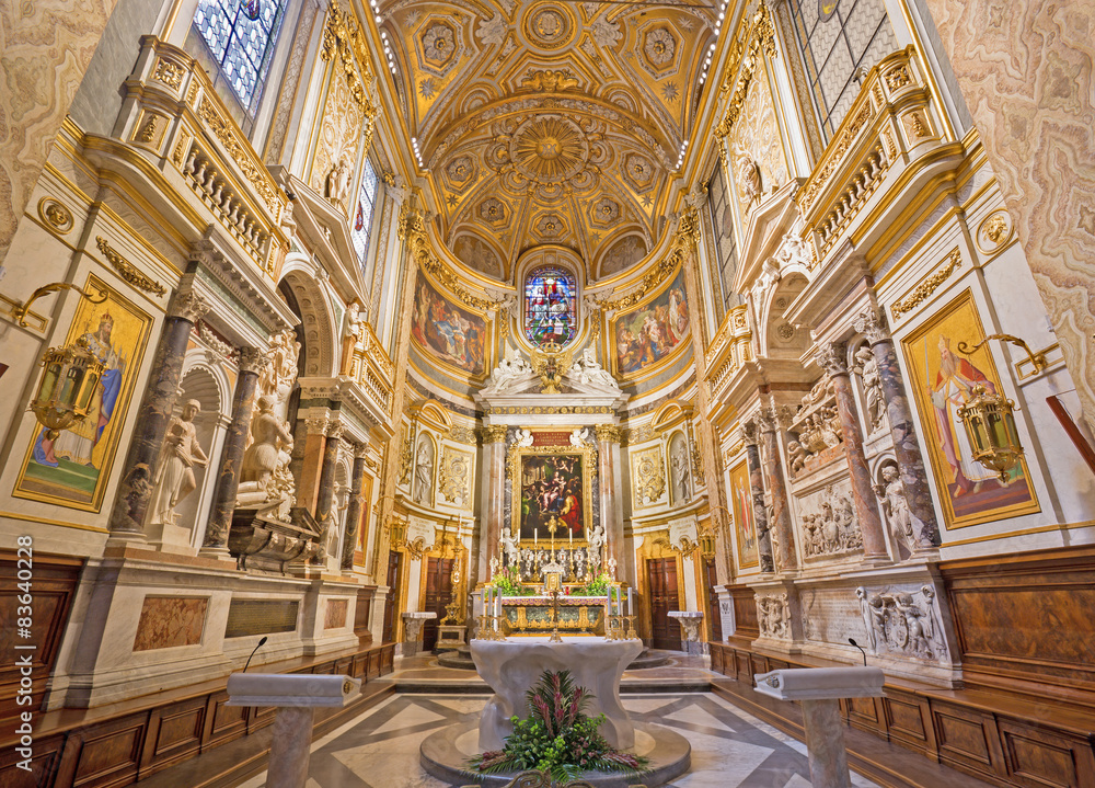 Rome - sanctuary in church Santa Maria dell Anima.