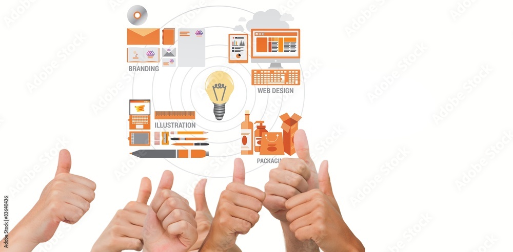 Composite image of hands giving thumbs up Composite image of hands giving thumbs up