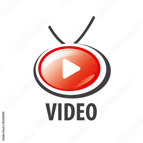 vector logo in the form of retro TV