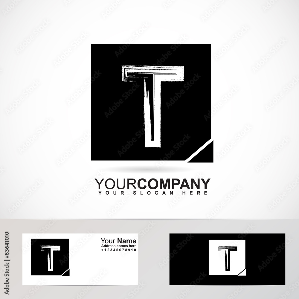 Grunge alphabet logo letter T Grunge alphabet logo letter T