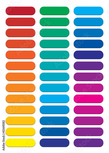 Blank Rainbow Pill Web Buttons