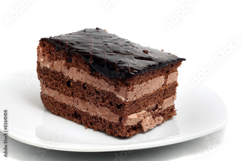 small chocolate cake on a plate