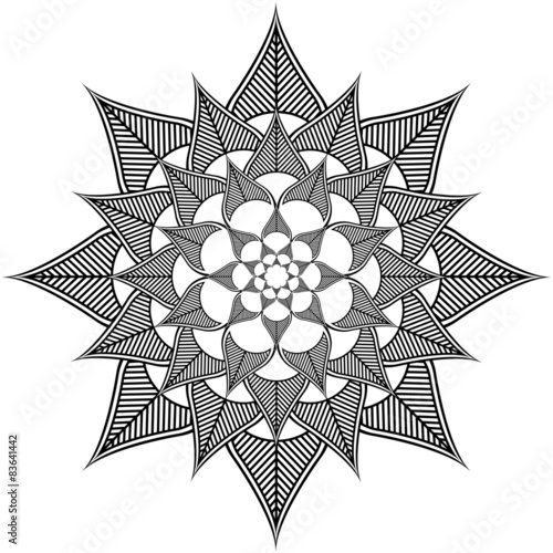 Indian culture inspired flower shape made out of leaves shapes