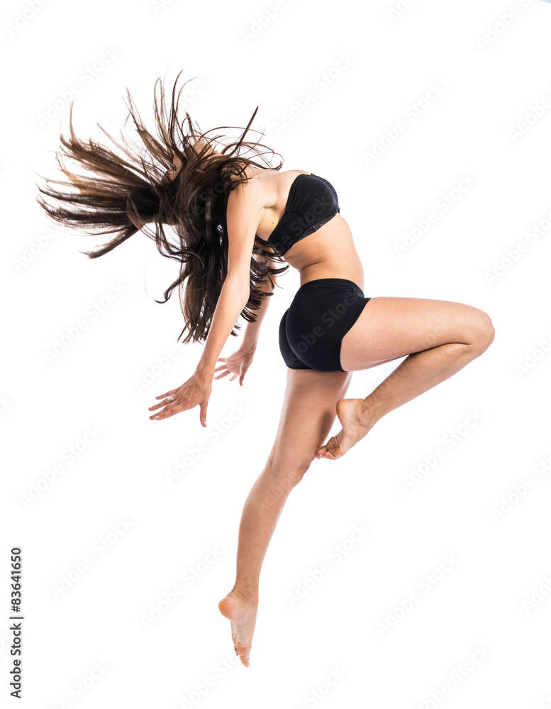 Obraz premium Young fitness female jumping