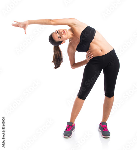 Sport woman stretching