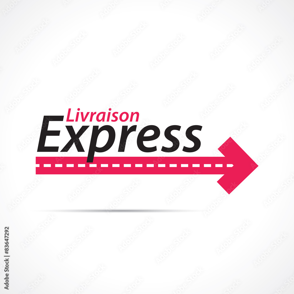 Obraz premium Livraison express avec flèche rouge