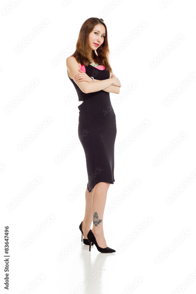 Fototapeta premium Model successful with arms crossed confident