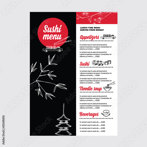 Restaurant cafe menu, template design.
