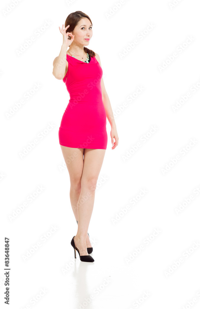 Model isolated ok sign Model isolated ok sign