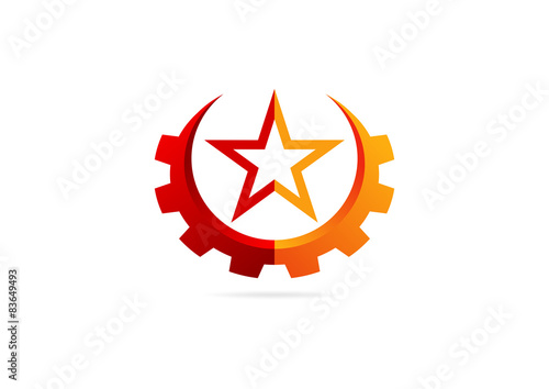 star gear symbol design