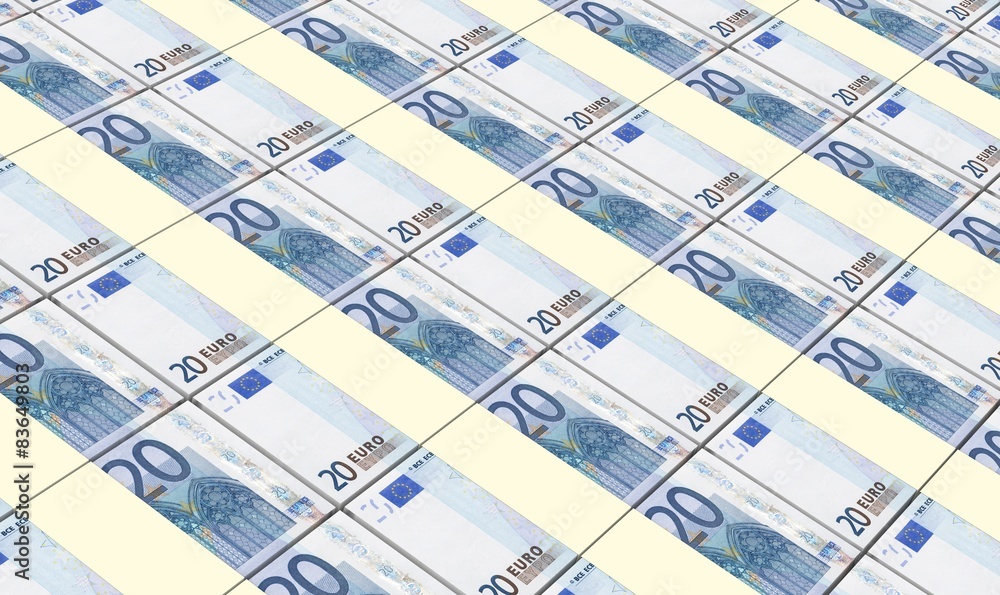 European currency bills stacks background. European currency bills stacks background.
