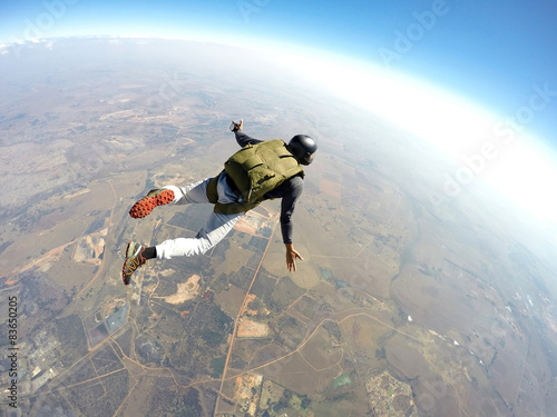 Canvas Print Skydiver in action