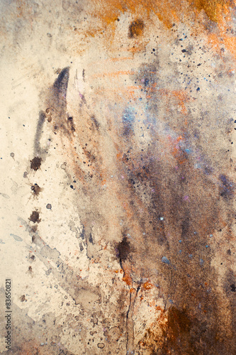 color Backgrounds, painting colage with spots, rust structure