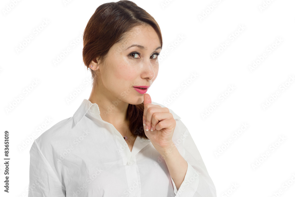 Model nervous biting nails Model nervous biting nails