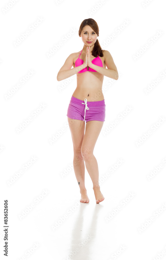 Model isolated praying Model isolated praying