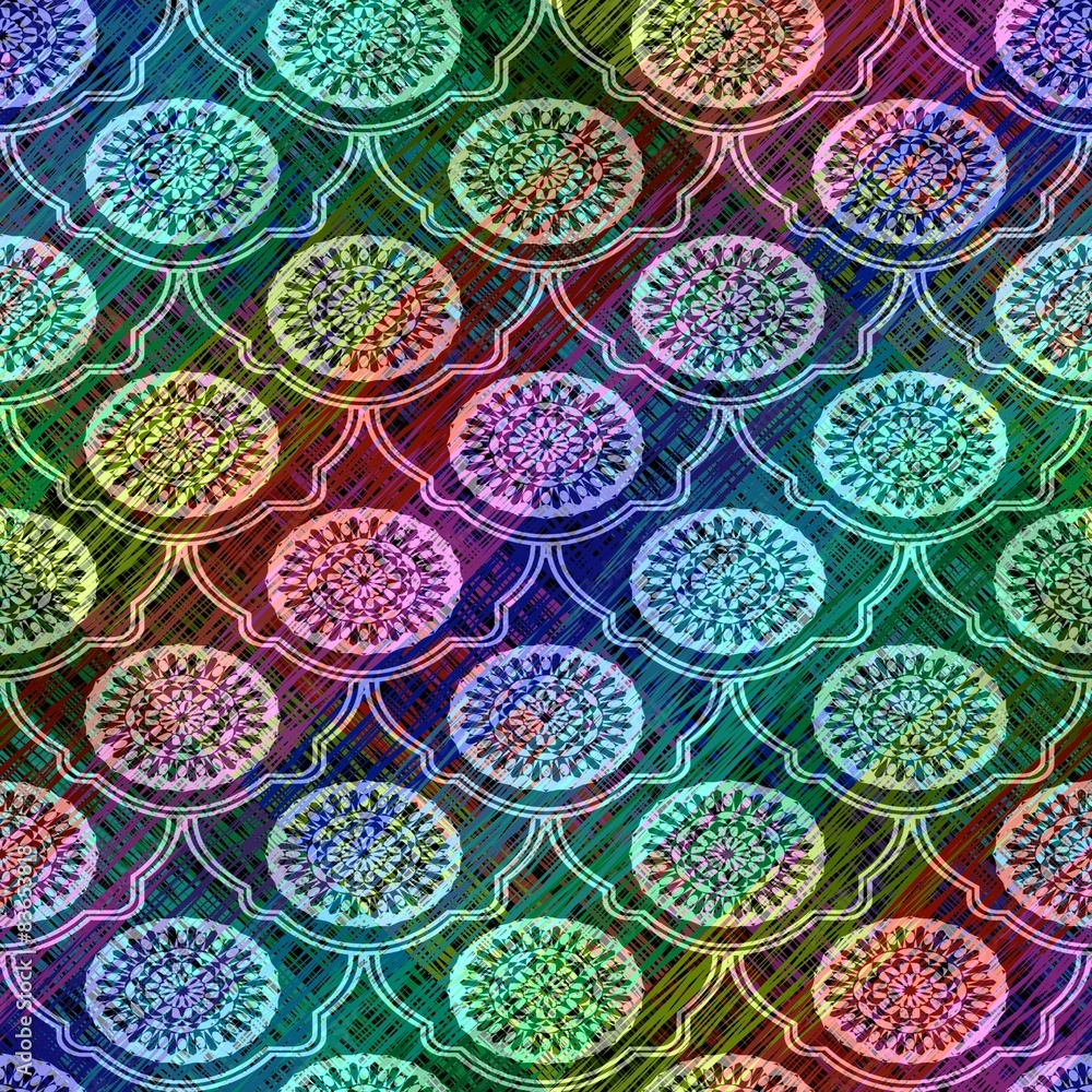 Abstract background with lace patterns on rainbow area Abstract background with lace patterns on rainbow area