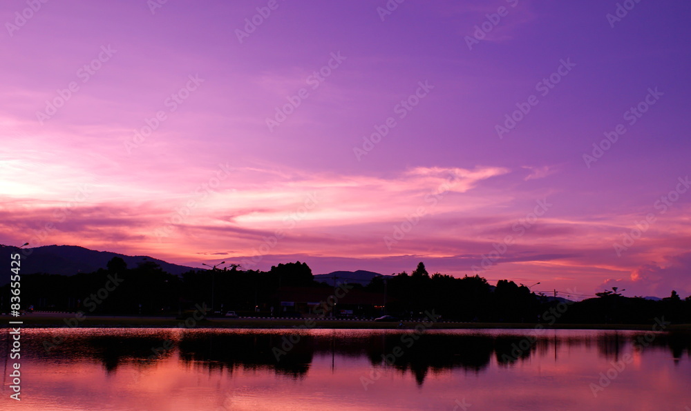 Cloud sky on twilight time 