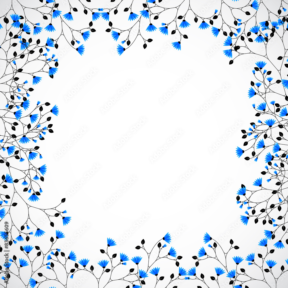 Abstract nature background tree with blue flowers. Abstract nature background tree with blue flowers.