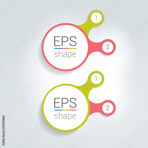 Two elements scheme, diagram. Infographic template.