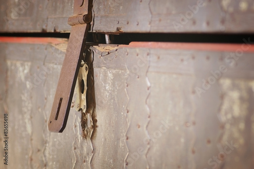 Old treasure chest close-up photo