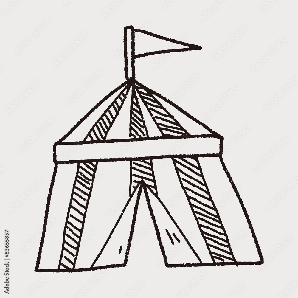 Fototapeta premium circus doodle
