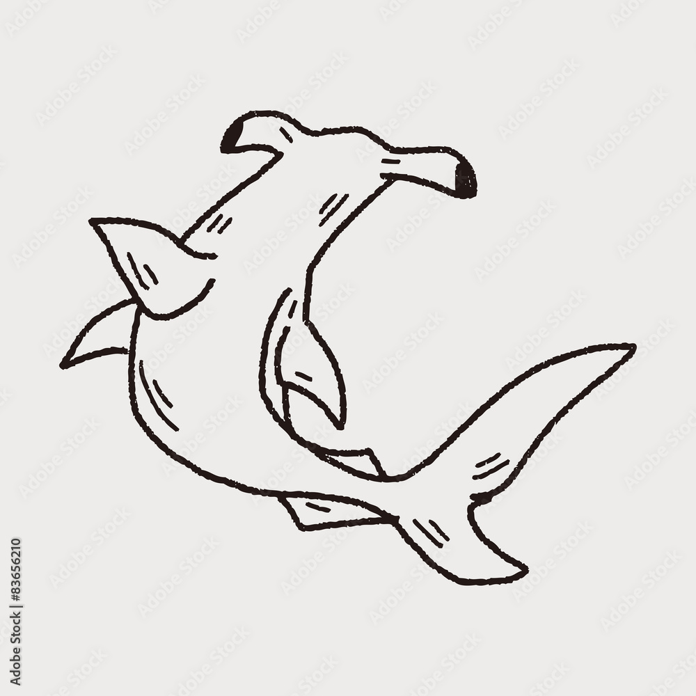 Hammerhead shark doodle Hammerhead shark doodle