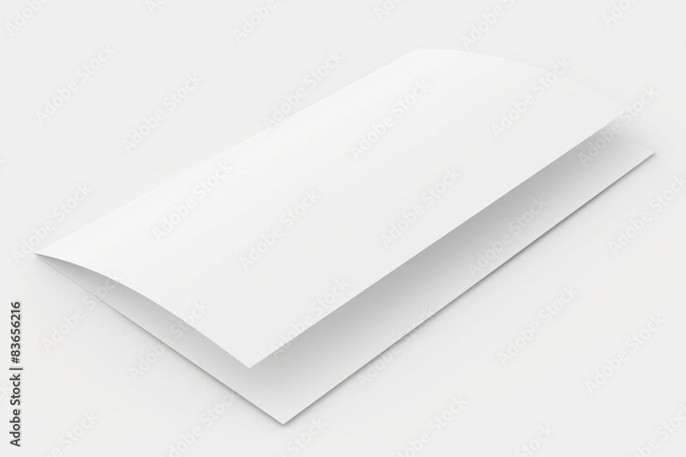 The folded blank sheet of paper The folded blank sheet of paper