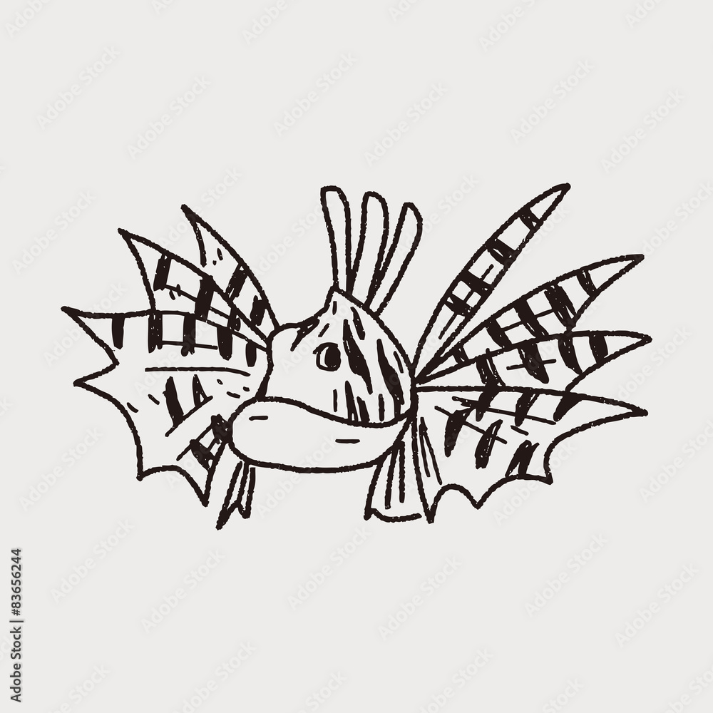Tropical fish doodle