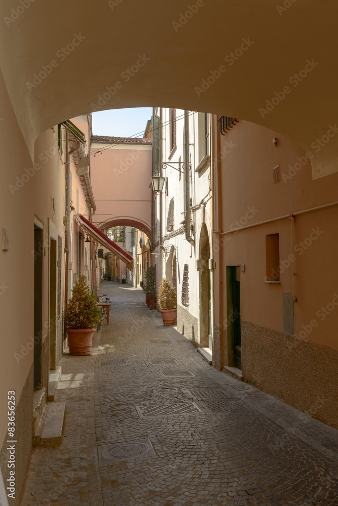 vaulted narrow lane, Sarzana