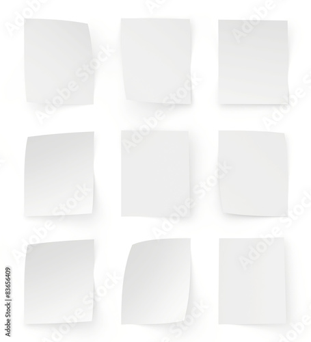 Wallpaper Mural Set white sheets of paper Torontodigital.ca