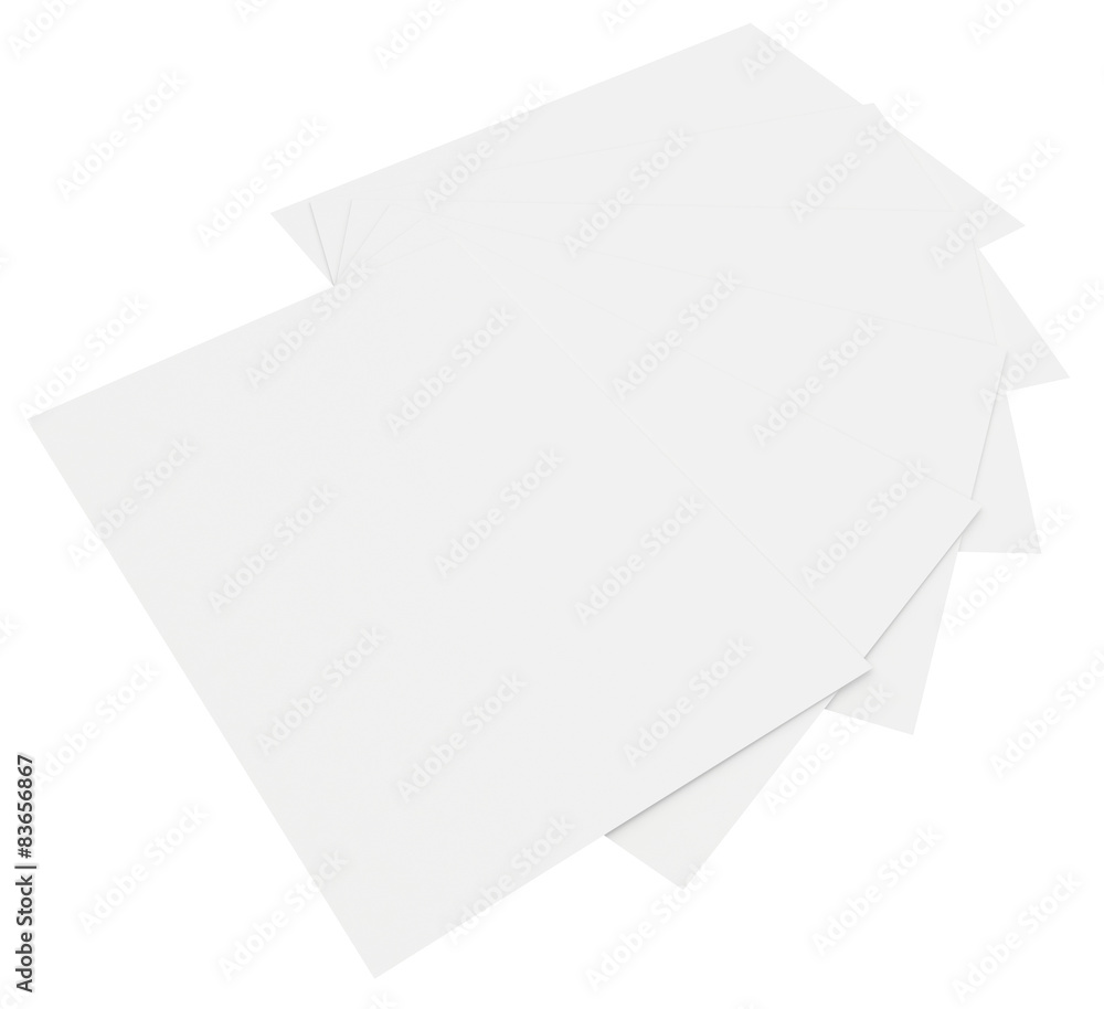 blank white paper sheets stacked in the order blank white paper sheets stacked in the order