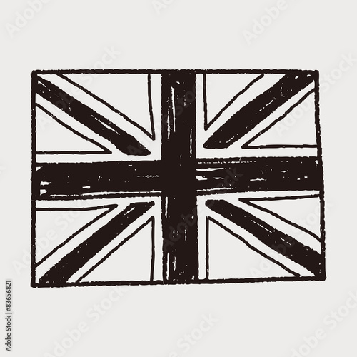 UK flag doodle