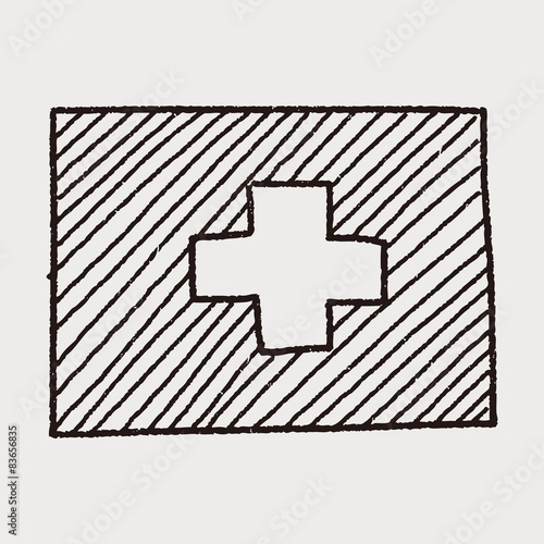 Switzerland flag doodle