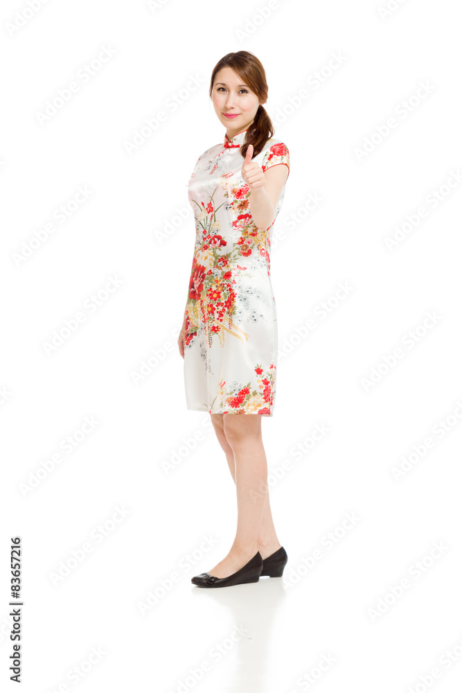 Model isolated thumbs up success Model isolated thumbs up success