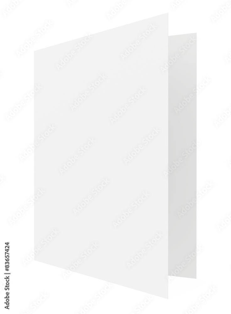 Realistic render blank paper isolated on white background Realistic render blank paper isolated on white background