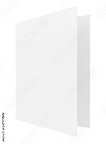 Realistic render blank paper isolated on white background © mirexon