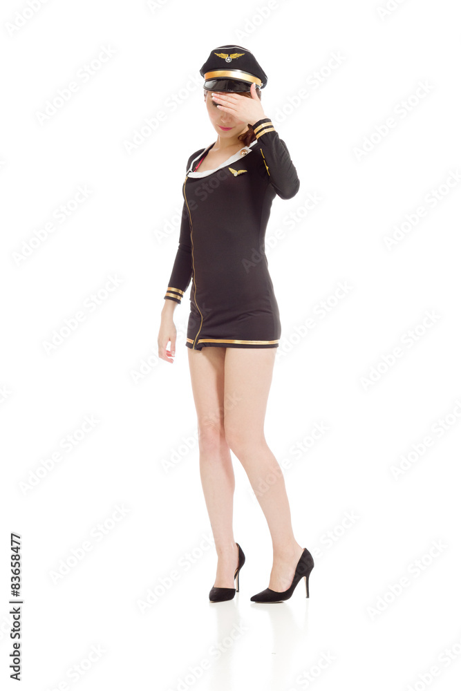 Model hiding face shame Model hiding face shame