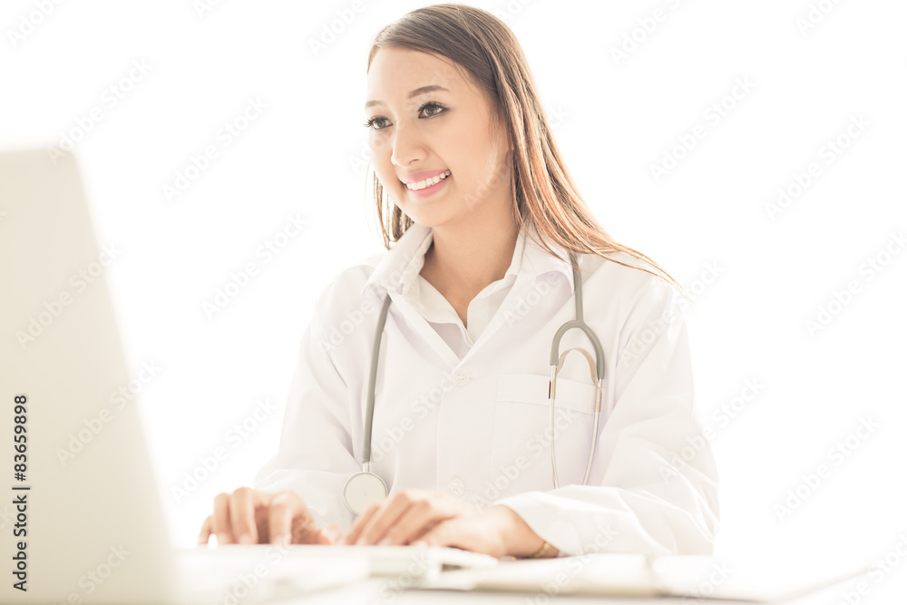 Young and professional doctor working in office Young and professional doctor working in office