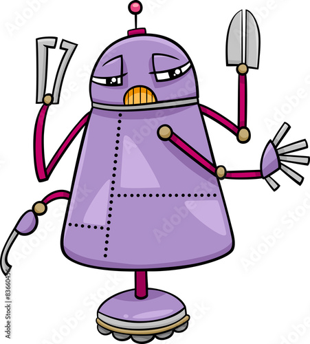 robot character cartoon illustration